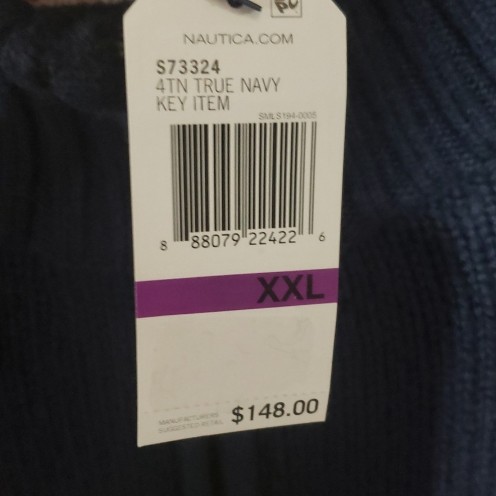 BRAND NEW WITH TAGS Nautica full zip XXL sweater - Picture 2 of 4